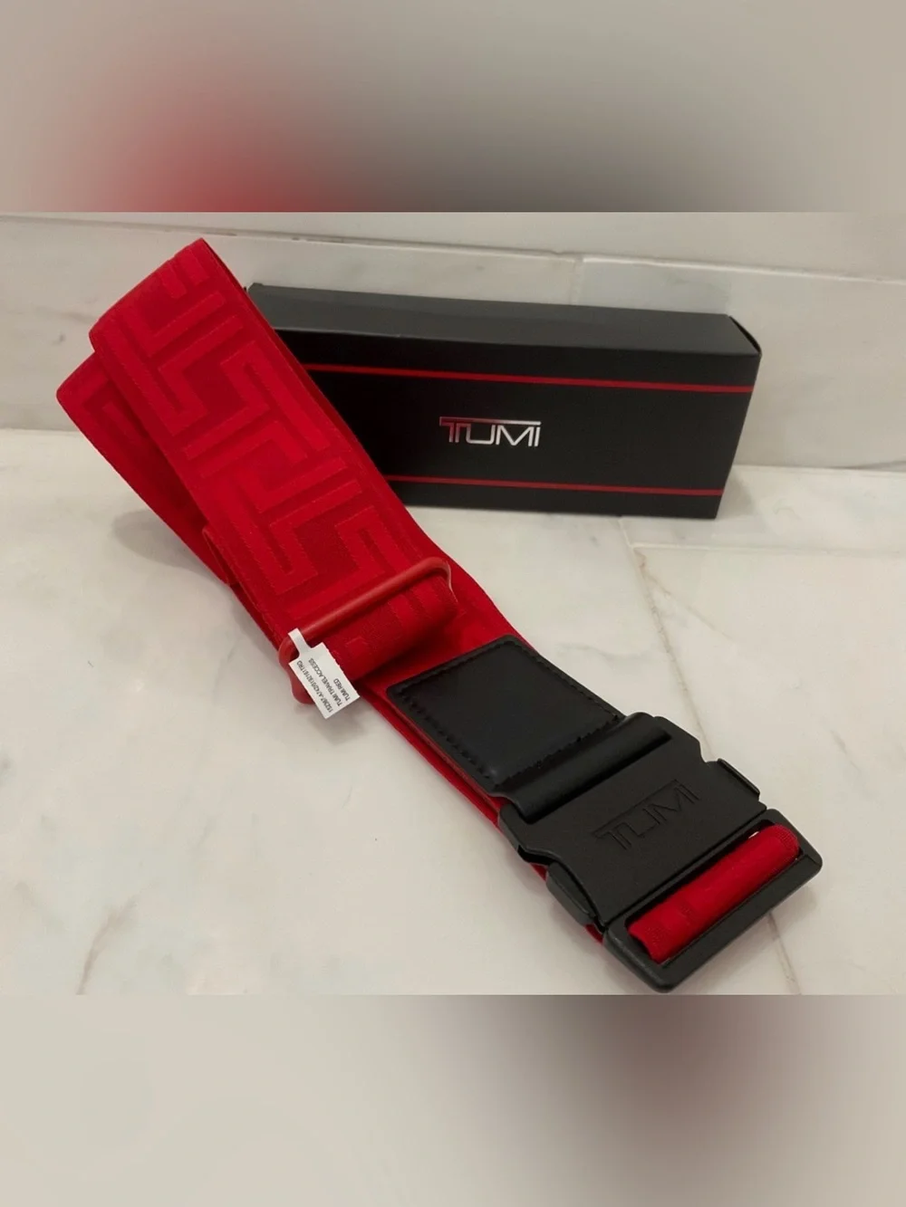 NEW Tumi 31.0” Monogram Luggage Strap - TUMI RED Anniversary Edition!